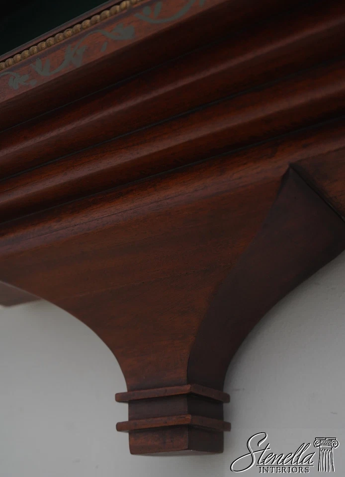 70667: Vintage Adams Paint Decorated Mahogany Hanging Shelf - Image 4 of 4