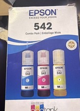 NEW GENUINE - EPSON 542 ECOTANK COLOR SET INK BOTTLES - T542520-S - Sealed 2027