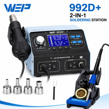 WEP 992D 750W 2 in 1 Soldering Station Hot Air Gun Desoldering Rework Tool