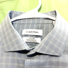 Calvin Klein Steel Men's Slim Fit Dress Shirt Size 15.5 32/33 NWOT