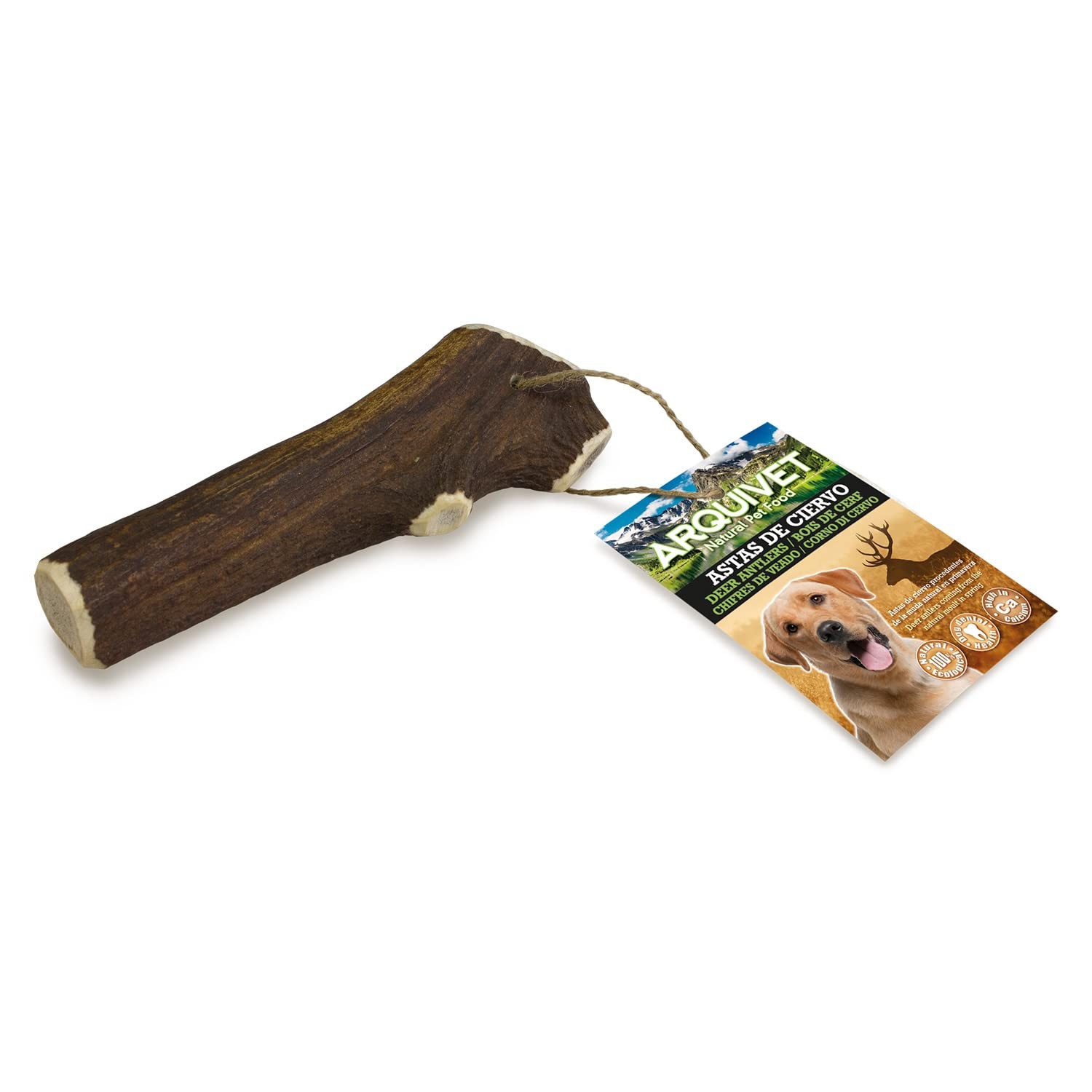 ARQUIVET Corno di cervo - Corno da masticare per cani ecologico - Corno (e9l)