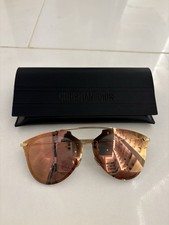 Christian Dior Reflected P Sunglasses Rose Gold Pink Mirror Aviator With Case