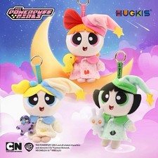 Powerpuff Girls Plush Keychain Set 3 Pajama Blossom Bubbles Buttercup Official
