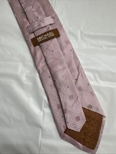 Michael Kors Men's Classic Neck Tie 100% Silk, Pink, Made In USA
