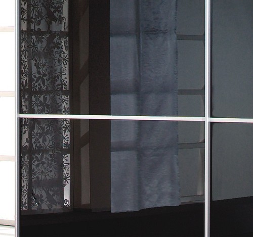 Schwebetürenschrank - seidengrau - mit Spiegel - 2 Glastüren - 203x210 cm - Bild 5 von 5