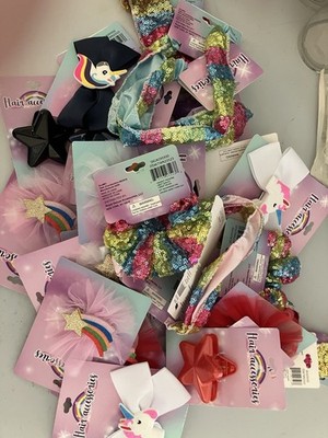 hair accessories for girls kids clips, bows etc. new