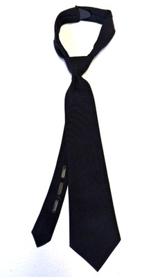 Uniform Cravats Poly Wool Blend Matte Black Tie Mens Necktie Made USA