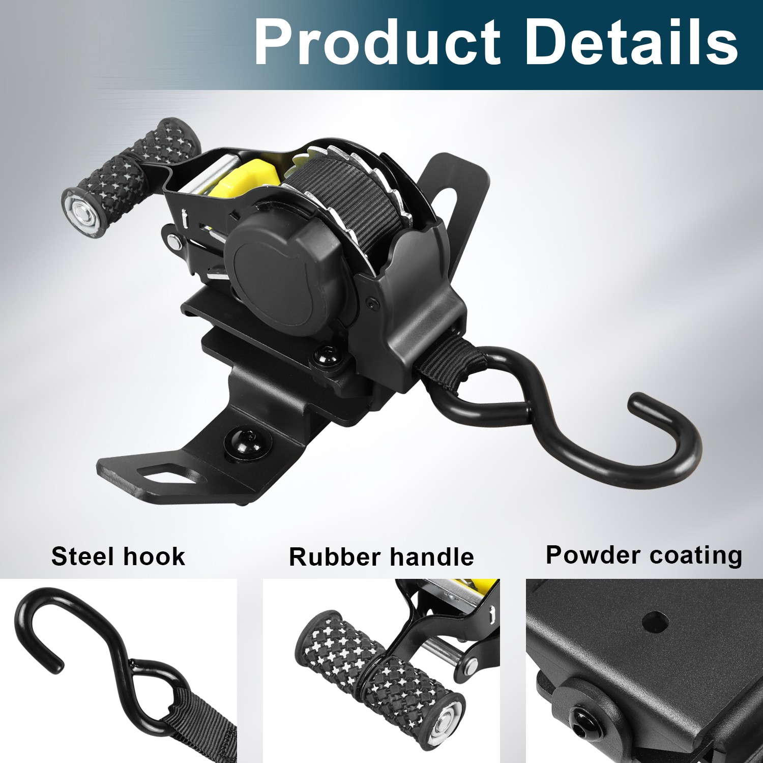 Upgraded Retractable Tie Down Straps For 2005-2023 Toyota Tacoma  Accessories