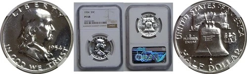 1954 Franklin Half Dollar   NGC PF-68