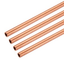 6mm OD x 1mm Wall Thickness x 100mm 4" Length Copper Round Tube Pack of 4 