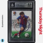 2004 PANINI MEGACRACKS BARCA CAMPIO CATALAN #62 LIONEL MESSI RC ROOKIE BGS 8.5