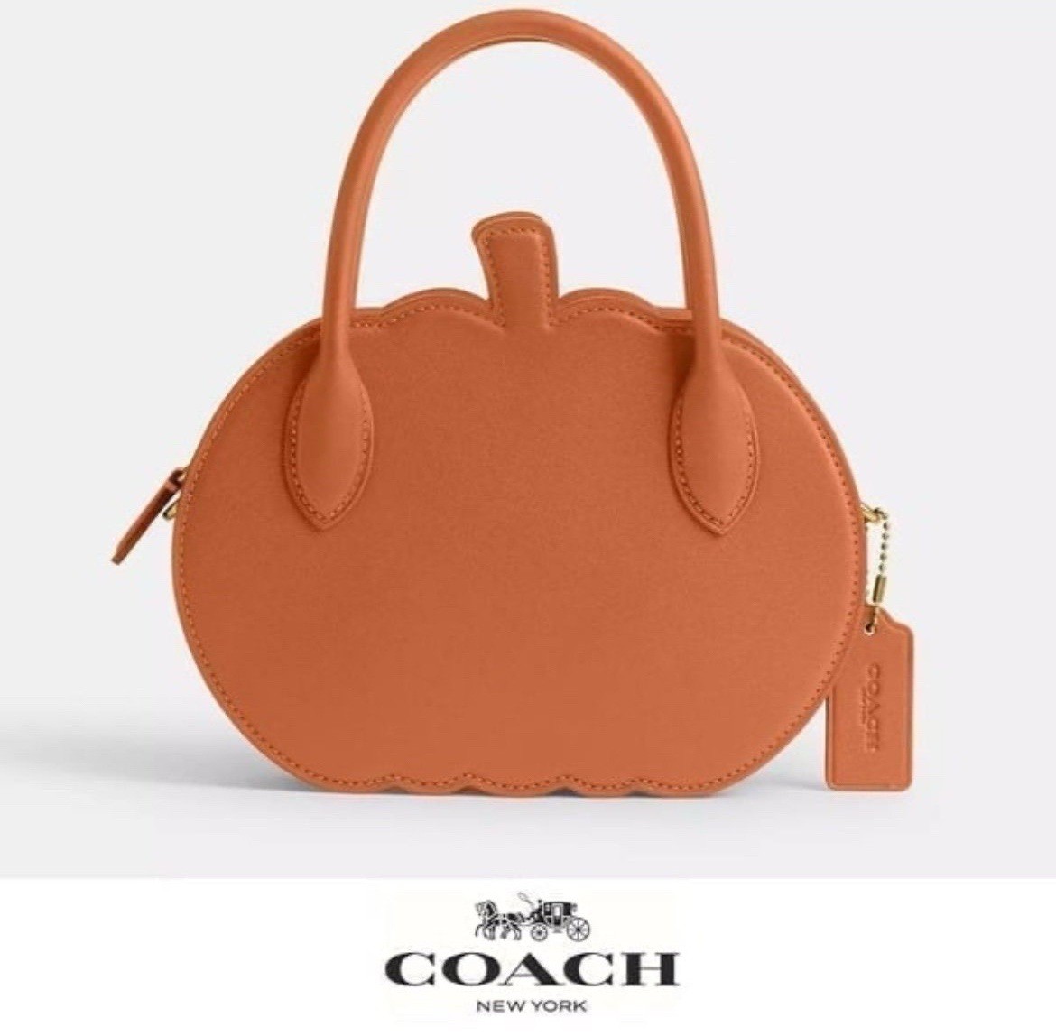 NWT Coach Pumpkin bag Top Handle Satchel CU868 With Dust Bag | eBay