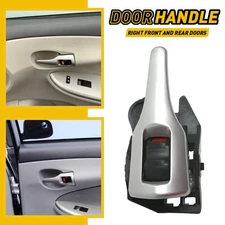 For Toyota Inside Interior Door Handle Passenger Right Chrome Lever Black Knob