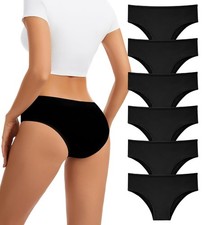 Women's Cotton Hipster Underwear Soft Breathable Cotton Bikini Panties