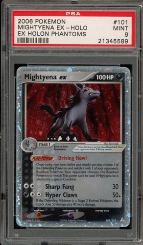 Pokemon Mightyena ex EX Holon Phantoms Holo Ultra Rare #101 PSA 9 Mint