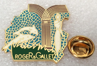 Vintage Anstecknadeln Pin's Roger et Gallet Eau de Cologne vergoldet