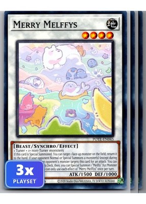 Playset of 3 Merry Melffys POTE-EN045 Power of the Elements Yu-Gi-Oh NM