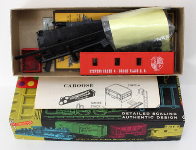 Roundhouse HO Stevens Creek & Brook Place RR Wood Side Caboose kit (Custom Dec)