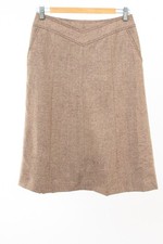 Laurèl Rock Wollrock Damen Gr. 36 Braun A-Linie Wolle Midi