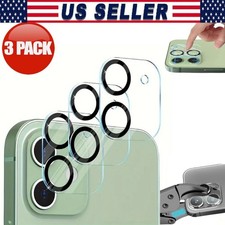 3 Pack For iPhone 15 14 13 12 Pro Max Tempered Glass Camera Lens Cover Protector
