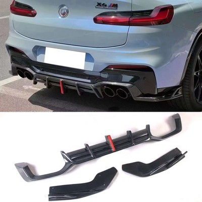 Carbon Fiber Rear Bumper Diffuser Body Lip Spoiler For BMW G02 X4 F98 X4M 19-25