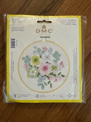 New DMC Cross Stitch Kit Winter Flower Bouquet BK1948 Embroidery, Needlepoint