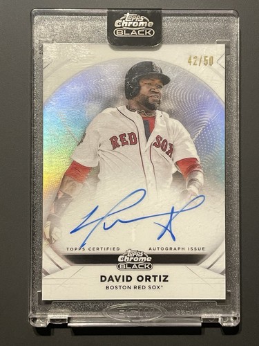 David Ortiz #IVA-DO — 2025 Topps Chrome Black Ivory Autograph baseball card