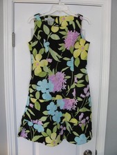 Nine West Floral Fit & Flare Sleeveless Dress Back Zipper Size 8