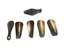 Vintage Hanover Metal Shoehorn Lot of 6 Advertising Steel Shoe Horns Collectible