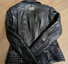 Affliction Black Premium Leather JACKET WOMEN'S L