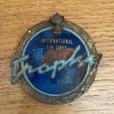 Isdt Motorcycle Tank Badge Original Vintage 1950s 1960s Triumph Trophy Tr5 Tr6
