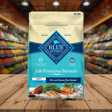 Blue Buffalo Life Protection Adult Fish & Brown Rice Recipe Dry Dog Food , 30 Lb