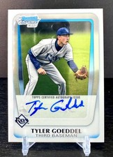 2011 Bowman Draft Picks & #BCAP-TG Tyler Goeddel Chrome Prospect Autographs