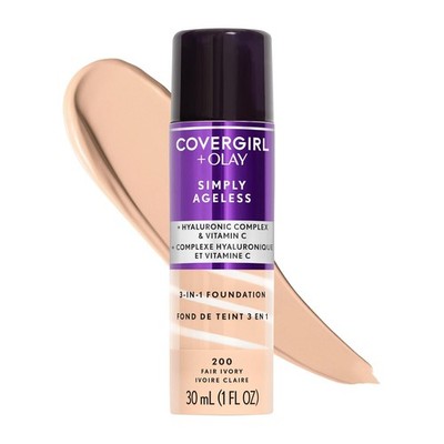 COVERGIRL & Olay Simply Ageless 3-in-1 Liquid Foundation 200 Fair Ivory