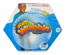 Super Wubble Bubble Ball Boing Blue Inflatable Toy with Pump NEW