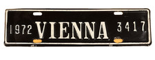 1968 VIENNA Virginia License Plate City Town Topper Tag