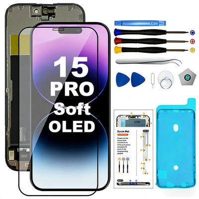 Soft OLED für iPhone 15 Pro Display Retina FHD Bildschirm 3D TouchScreen Ersatz