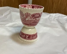 spode tower red double egg cup