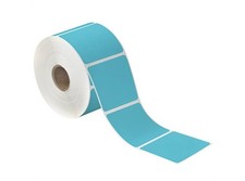 4 x 6 1/2" Blue Thermal Transfer Labels 900/Roll 3" Core 4 Rolls