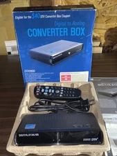 DTV Digital To Analog Converter Box DTX9900 Digital Stream With Remote. Open Box