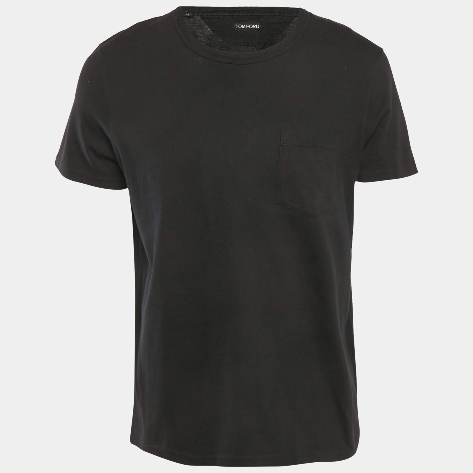 Tom Ford Black Cotton Knit Crew Neck TShirt XXL