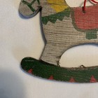 Antique/ vintage Wooden Rocking Horse Christmas Ornament  — photo 9