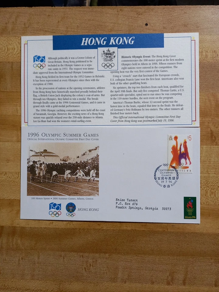 Fundas primer día del Comité Olímpico Internacional de los Juegos Olímpicos de Verano 1996 Foto 2 de 4