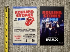 (2) Rolling Stones at the Max AMC IMAX 6.5x4” Collectible Tickets Opening Night 
