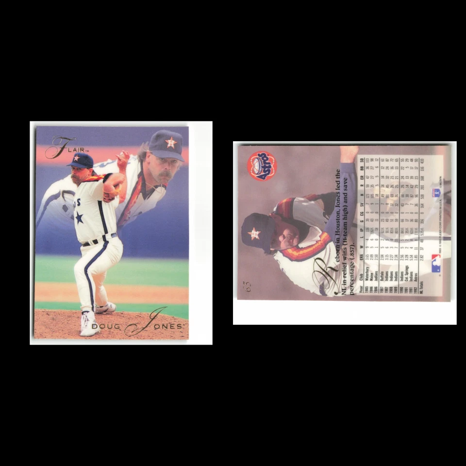 Doug Jones #65 1993 Flair Houston Astros Baseball Card MLB NM - Image 3 of 3