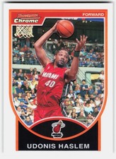 2007-08 Bowman Chrome Refractor Udonis Haslem #81 #/299 Miami Heat SN