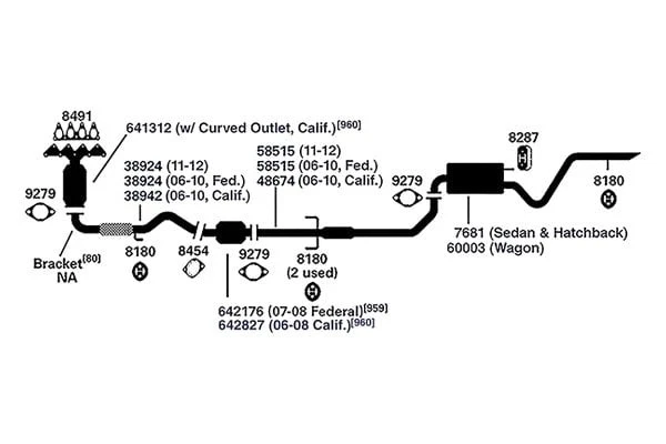For Hyundai Elantra 2006-2010 AP Exhaust 38942 Exhaust Pipe Connector Foto 2 de 2