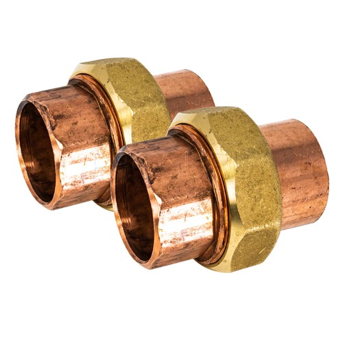 2pack 1/2inch Copper Union Cxc copper X Copper Sweat Connection Certified Safe