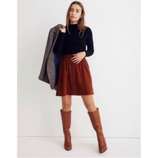Madewell Baby Corduroy Paperbag Button-Front Skirt Rust Size S
