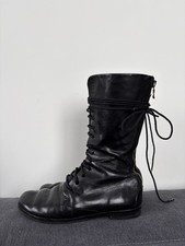 Marsell Leather High Combat Boots Guidi Demeulemeester Style sz 37? 24.2cm